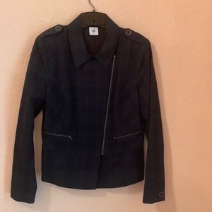 CAbi Tartan Jacket (Item 3181).  Navy blue and green plaid.